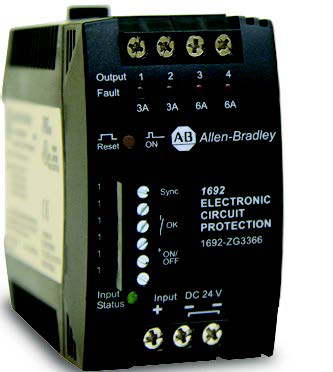 1692-ZR1111 - Bulletin 1692 Electronic Circuit Protection (ECP), 24V DC Module Voltage, Module Protection and Class 2, 1 A, 1 A, 1 A, 1 A
