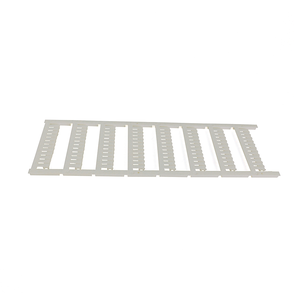 1492-MH5X15V1-50 - Accesorios para bloque de terminales 1492 Tarjeta marcadora con bisagra a presión, 5 mm x 15 mm, texto vertical, 1-50, impresión de secuencia repetida