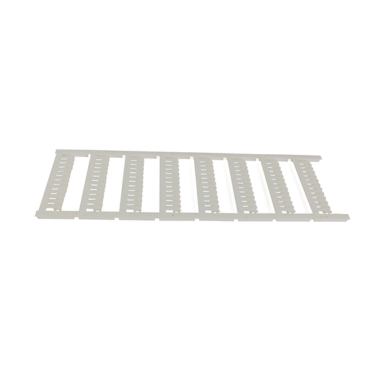1492-MH5X15V1-50 - Accesorios para bloque de terminales 1492 Tarjeta marcadora con bisagra a presión, 5 mm x 15 mm, texto vertical, 1-50, impresión de secuencia repetida