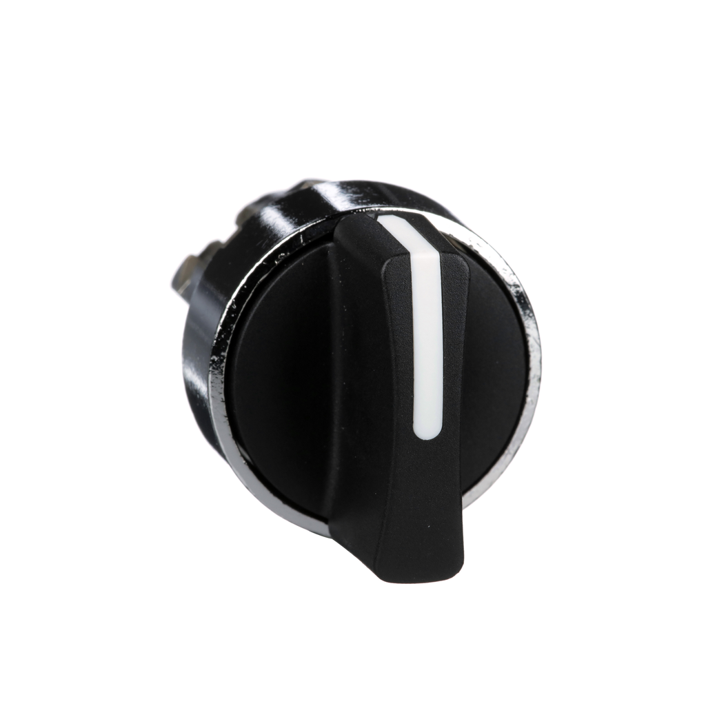 ZB4BD2 - Harmony, pulsador de 22 mm, cabezal de operación con interruptor selector, 2 posiciones, mantenido, negro, sin marcar