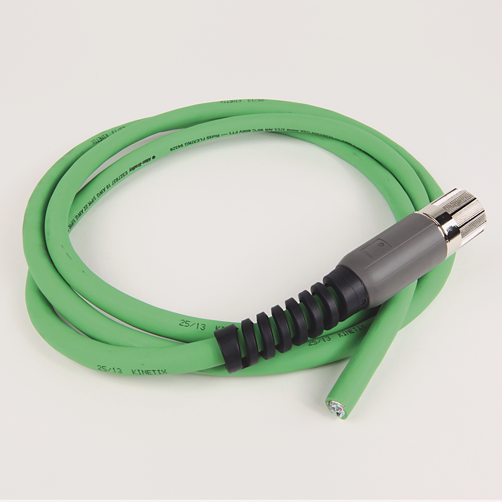 2090-CFBM7DF-CDAF90 - SpeedTEC Cable, Motor Feedback Only, SpeedTec DIN Connector, Drive-end, Flying-lead, Incremental Encoder Type, Continuous-Flex, 90 Meters
