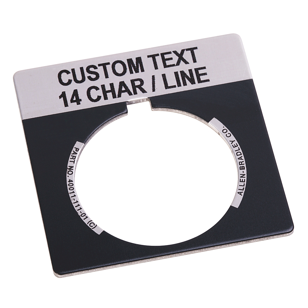 800T-X559E - 800T Legend Plate,Standard, Package Quantity 1, Gray