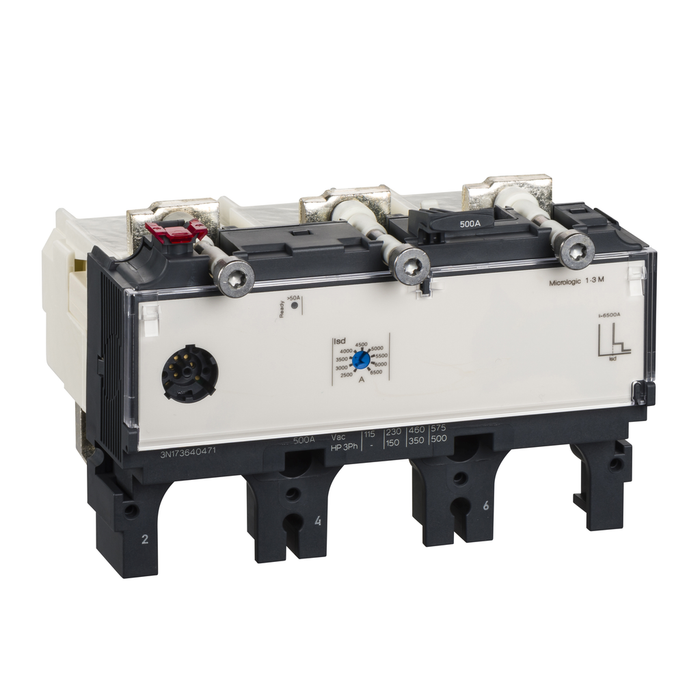 LV432068 - trip unit MicroLogic 1.3 M for ComPact NSX 630 circuit breakers, electronic, rating 500 A, 3 poles 3d (Qty. 10)