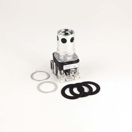 800TC-PA16G - Contacto de 30,5 mm tipo 4/13, PB-Ilum., Verde, Ext. Hd con protector, Incandescente/Sin opciones, 120 V CA 50/60 Hz, 1 NA-1 NC, Protección para dedos