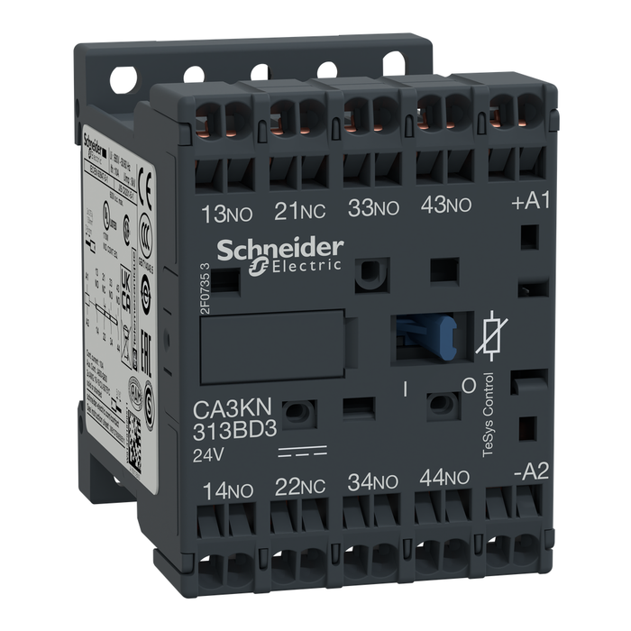 CA3KN313BD3 - Control relay, TeSys K, 3 NO + 1 NC, lt or eq to 690V, 24VDC standard coil