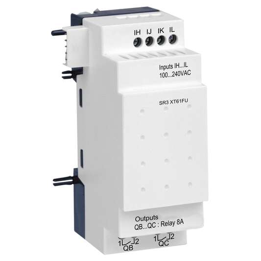 SR3XT61FU - Módulo de extensión de E/S discretas, Zelio Logic SR2 SR3, 6 E/S, 100 a 240 V CA