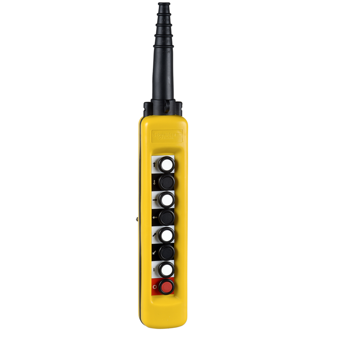 XACA881 - Pendant control station, Harmony XAC, plastic, yellow, 8 push buttons with NO+NC