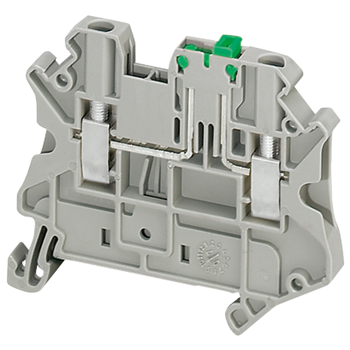 NSYTRV22ST - Terminal block, Linergy TR, screw type, knife disconnect, 2 points, 2.5mm², with test point, grey (Qty. 50)