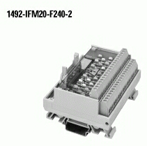 1492-IFM20F-F240-2 - 20-Point Fusible Digital IFM, 5 x 20mm Fuse Clips, 240V AC/DC Blown Fuse Indicators, Extra Terminals for Outputs, , , Digital Interface Module