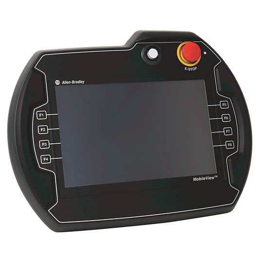 2711T-B10R1K1 - MobileView, 10 in Display, Red E-Stop, Enabling Switch, 3-Position Key Switch, Touch/Function Keys