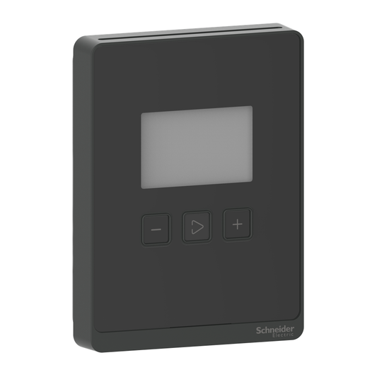 SLABLCV2 - Sensor, SpaceLogic SLA Series, room, CO2, VOC, humidity, temperature, segmented LCD, analog outputs, optimum black housing