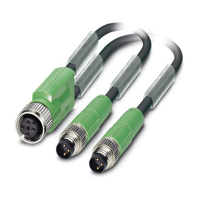 1423237 - SAC-3P-M12FY/2X0,3-PUR/M8MS - Sensor/actuator cable