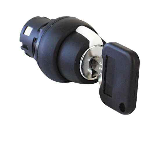 800FP-KM33R - 800F 3 Position Key Selector Switch - Plastic, Maintained, All Key Removal, Key Code 455, Standard Pack (Qty. 1)