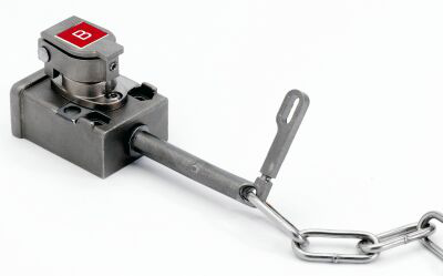 440T-MSCLE10OB - Access Interlock - Single Key, Standard Key Code Labeling, Chain Actuator. Key trapped to release chain.