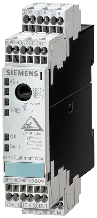 3RK1408-8KG00-0AA2 - AS-I SLIMLINE EARTH-FAULT MOD, CAGE CLAMP