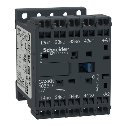 CA3KN403BD - Control relay, TeSys K, 4 NO, lt or eq to 690V, 24VDC standard coil