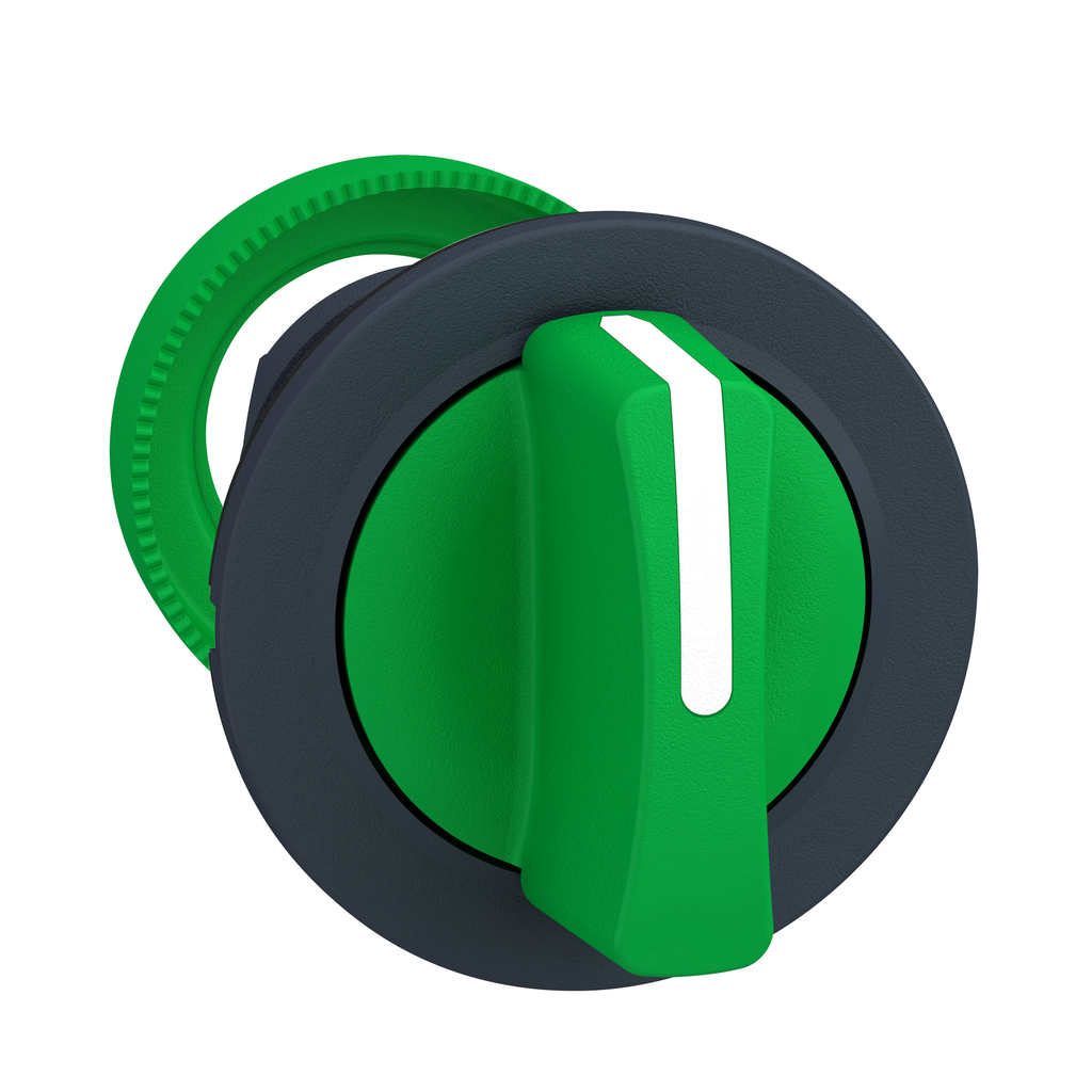 ZB5FD503 - Cabezal para selector Harmony XB5, montaje empotrado, verde, 3 posiciones, retorno central