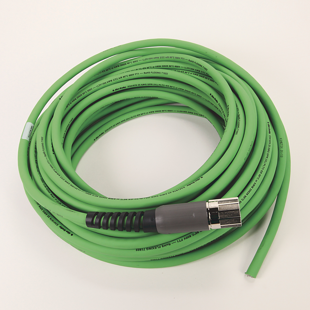 Cable SpeedTEC, solo retroalimentación del motor, conector DIN SpeedTec, extremo de accionamiento, cable libre, codificador de resolución/alta resolución SIN/COS, continuo-flexible, 20 metros