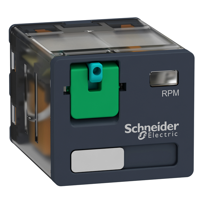 RPM31BD - plug-in relay, Harmony electromechanical relays, 15A, 3CO, lockable test button, 24V DC