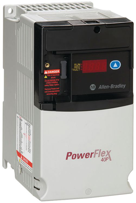 22D-E019H204 - PowerFlex 40P AC Drive, 600VAC, 3PH, 19 Amps, 15 HP,Frame Size C, Plate Drive IP20 (NEMA Type Open), Display w/ Reset Only (plate drive), Without CE compliant filter, Standard