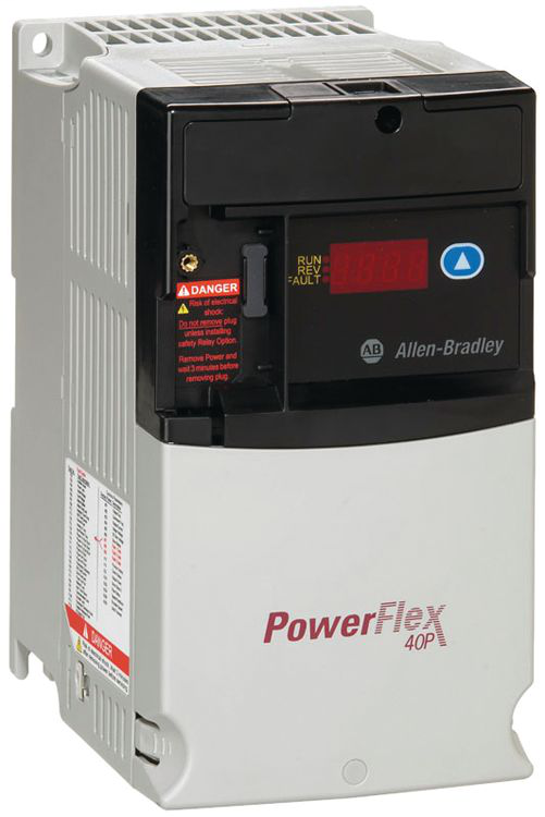 22D-E9P9F104 - Variador de CA PowerFlex 40P, 600 V CA, trifásico, 9,9 A, 7,5 HP, tamaño de bastidor C, montaje en brida IP20 (NEMA tipo abierto), pantalla solo con reinicio, sin filtro conforme a CE, estándar