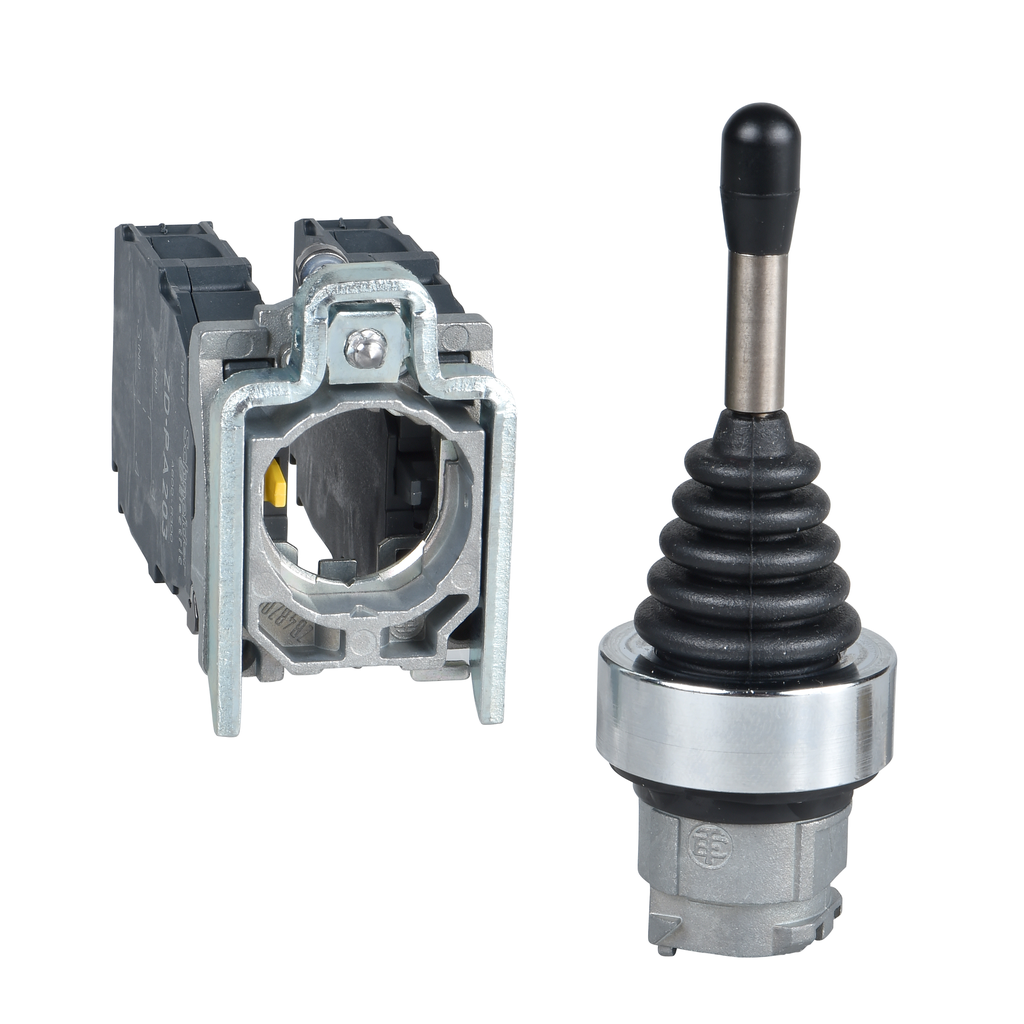 XD4PA24 - Controlador de joystick, Harmony XB4, metal, 22 mm, 4 direcciones, retorno por resorte, 1 NO