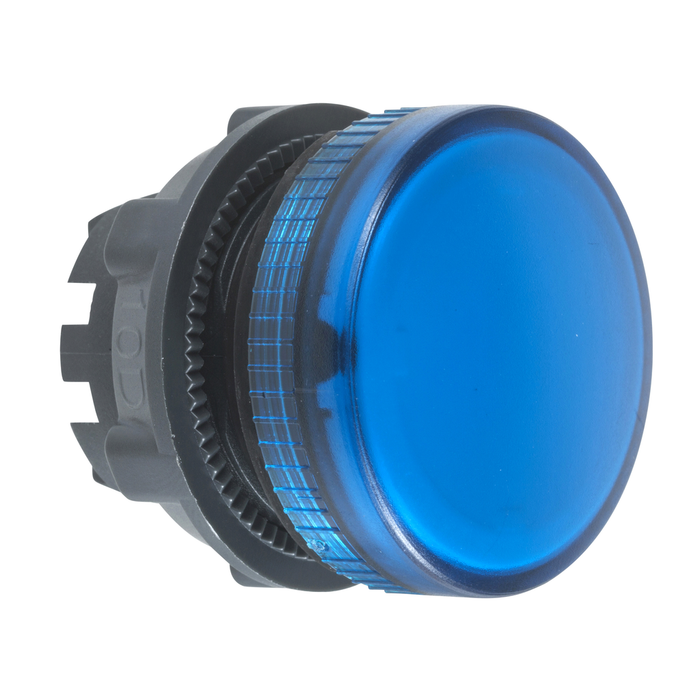 ZB5AV06 - Head for pilot light, Harmony XB5, blue, 22mm, with grooved lens, integral LED (Qty. 300)