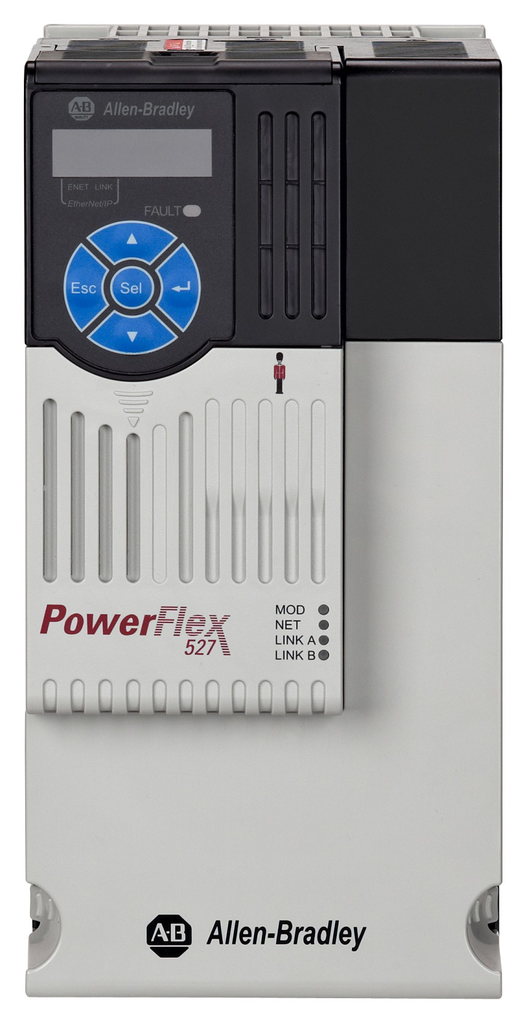 25C-D013N114 - Variador de CA PowerFlex 527 con puerto dual EtherNet/IP integrado y seguridad integrada, 480 VCA, trifásico, 7,5 HP, 5,5 kW de servicio normal; 7,5 HP, 5,5 kW de servicio pesado, estructura C, IP20 NEMA/tipo abierto, filtro
