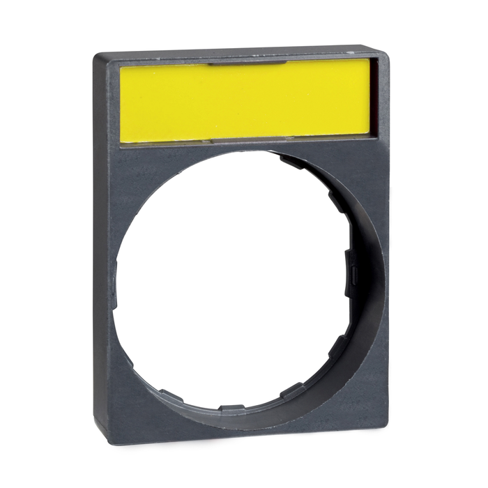 ZBY2H101 - Legend holder, Harmony XB4, 30 x 40mm, for flush, plastic, 8 x 27mm yellow blank legend, unmarked (Qty. 10)