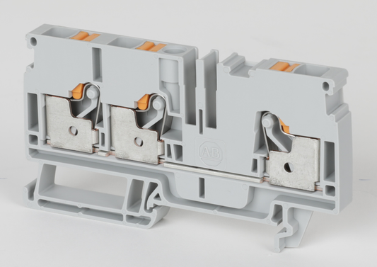 1492-P6T-G - Bloques de terminales a presión 1492-P, 6 mm² (AWG 22 - AWG 8), 38 A, paso, un nivel, 1 punto en un lado, 2 puntos en el otro lado