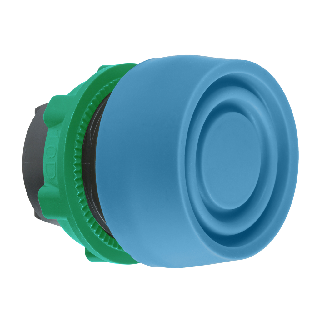ZB5AP6S - Cabezal para pulsador no iluminado, Harmony XB5, XB4, pulsador rasante azul Ø22 mm retorno por resorte sin marcar