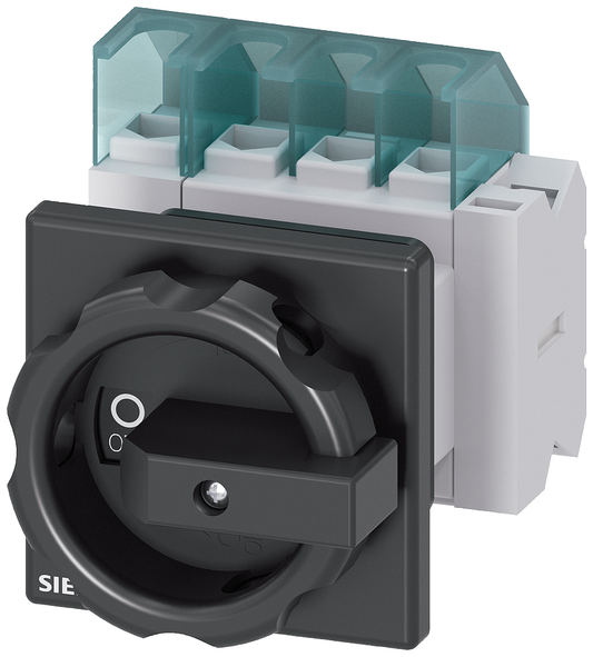 DISC SW 25A ROT HDL 1HOLE BLK 4P AUX