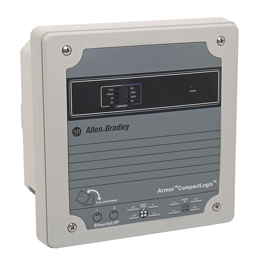 1769-L36ERMO - Armor CompactLogix 5370 On Machine Controller, 3MB Memory, 30 I/O Expansion, 48 Ethernet/IP notes, 16 Axis CIP motion with Kinematics function, IP67, Controllers are shipped with 1GB SD card and support up to 2GB SD card.