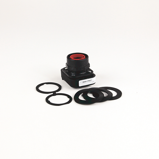 800H-FRXTQH2RAV - 30.5mm Type 4/4X/13 2 Pos. PB-Illum., Push-Pull/Twist, Red, Mushrm Hd, LED, 12-130V AC/DC, 1 NO-1 NC PenTUFF