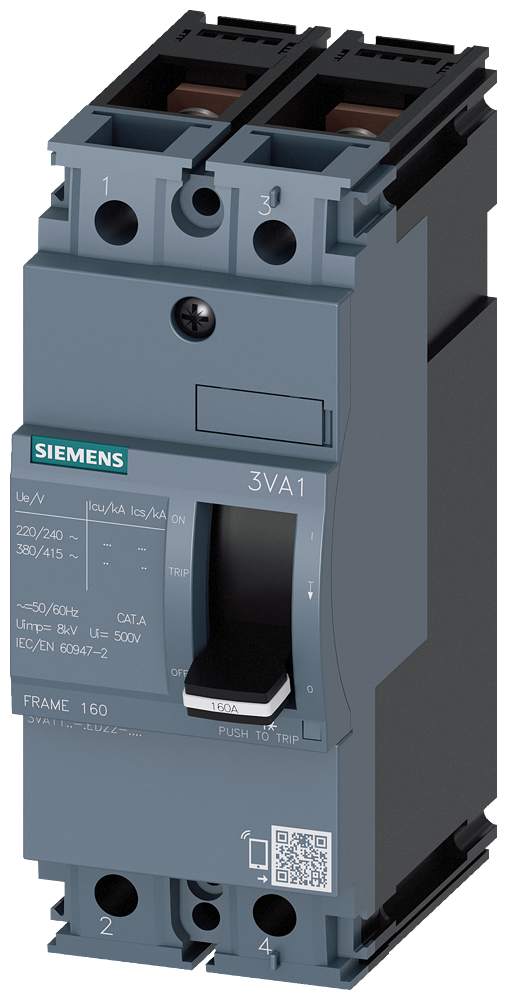 3VA1150-4ED22-0AA0 - BRKR 3VA11 2P 50A 36KA FTFM TUERCA