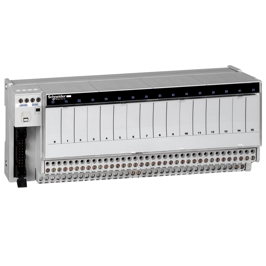 ABE7R16T212 - Subbase con relé electromecánico enchufable ABE7 - 16 canales - relé 10 mm
