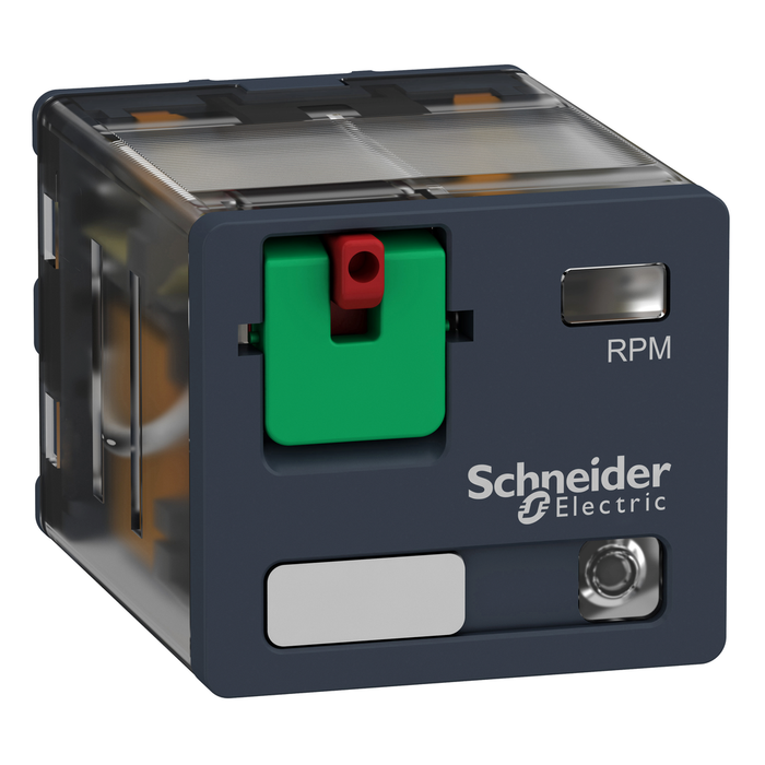 RPM32F7 - plug-in relay, Harmony electromechanical relays, 15A, 3CO, with LED, lockable test button, 120V AC