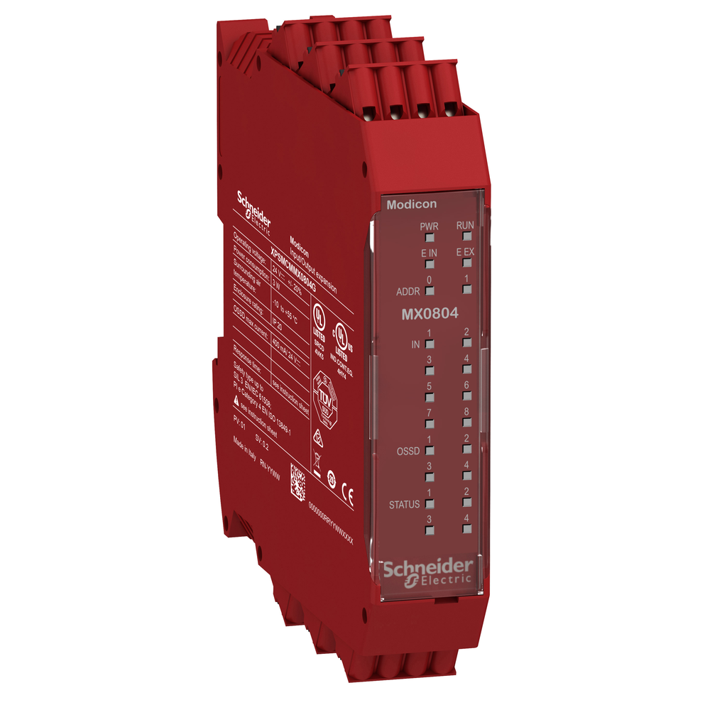 XPSMCMMX0804G - 8 inputs 4 outputs expansion module with spring term