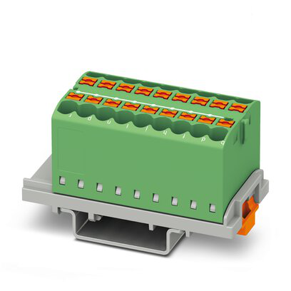 3273052 - PTFIX 18X2,5-NS35 GN - Bloque de distribución