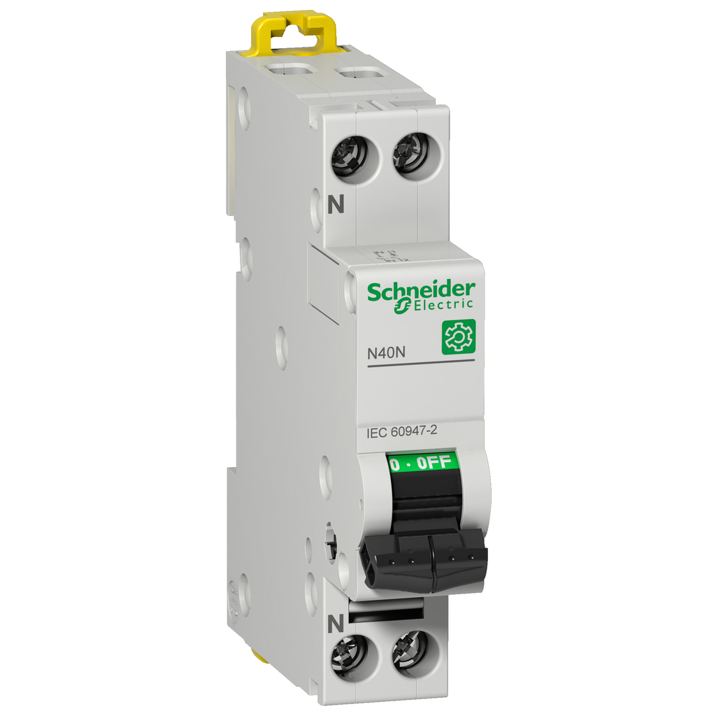 M9P22625 - Disyuntor miniatura (MCB), Multi9 N40N, 1P+N, 25 A, curva C, 10 kA (IEC/EN 60947-2)