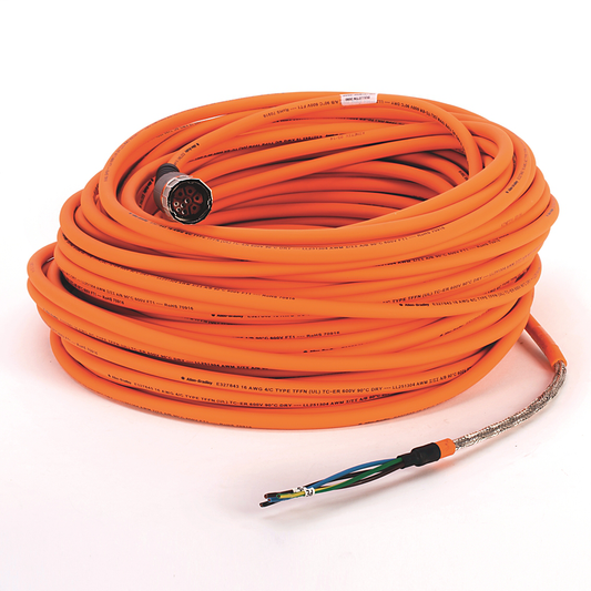 Cable SpeedTEC, solo alimentación del motor, conector DIN SpeedTec, extremo de accionamiento, cable flexible, 16 AWG, estándar (no flexible), 40 metros