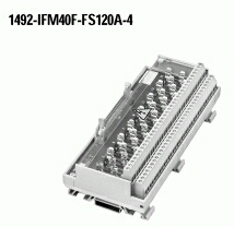 1492-IFM40F-FS120A-4 - 40-Point Isolated Fusible Digital IFM, 5 x 20mm Fuse Clips,120V AC/DC Blown Fuse Indicators, 4 Terminals per Input, , , Digital Interface Module