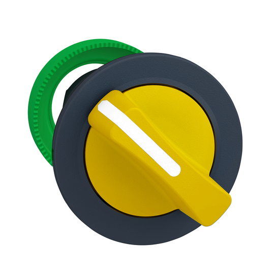 ZB5FD205 - Cabezal para selector, Harmony XB5, montaje empotrado amarillo, 2 posiciones, con cierre hermético