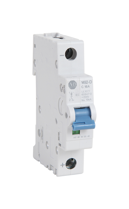 1492-D1C020 - 1492-D Miniature Circuit Breakers, Trip Curve C, 1-Pole, 2 A