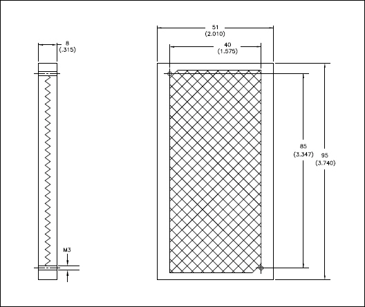 92-126 - Reflector, 51 x 95 mm, Borosilicate High Temperature, Max Temperature is 500 C (932F)