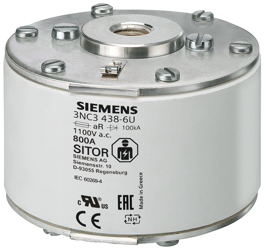 3NC3340-6U - IEC SEMICOND.FUSE, SIZE 3, 900A, 1000V