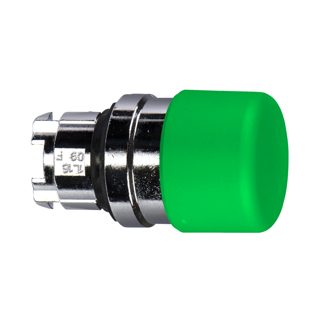 Cabezal para pulsador no iluminado, Harmony XB4, XB5, verde Ø 30 pulsador tipo seta Ø 22 mm retorno por muelle