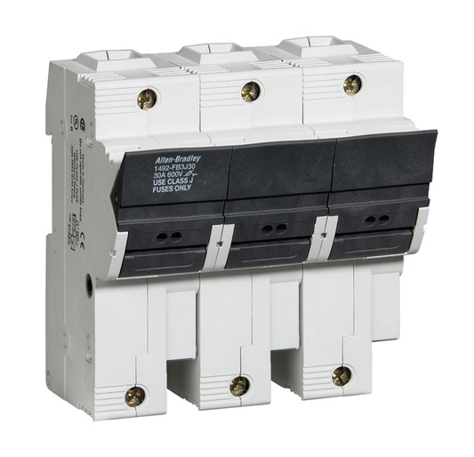 1492-FB3J30-L - 1492-FB Fuse Holder with 3 poles, Class J Type Fuses, 30A and LED Blown Fuse Indicator, Pkg. Qty. 2