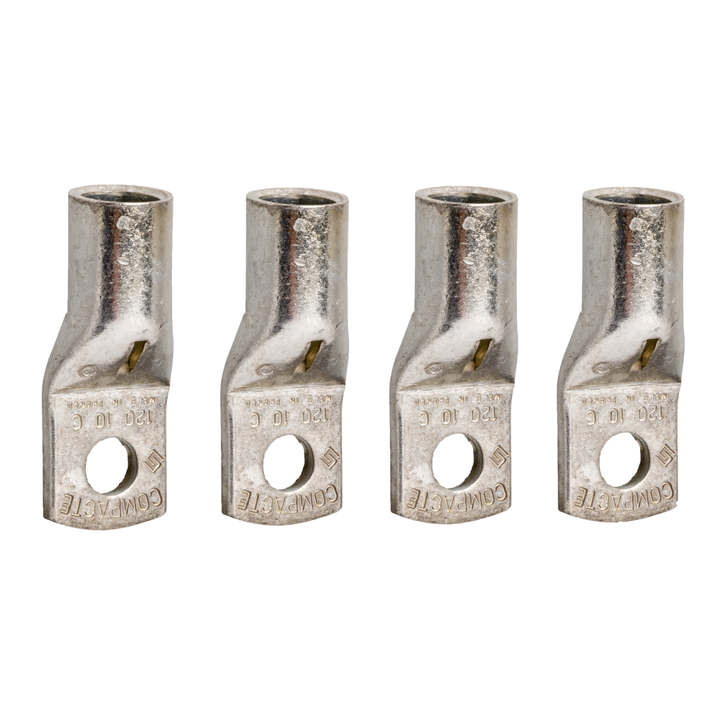 LV429258 - Crimp lugs for copper cable, ComPacT NSX100/250, 18mm², set of 4 parts