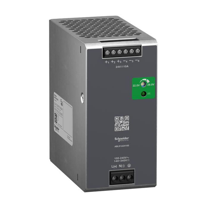 ABLS1A24100 - Regulated Power Supply, 100...240V AC, 24V, 10A, single phase, Optimized